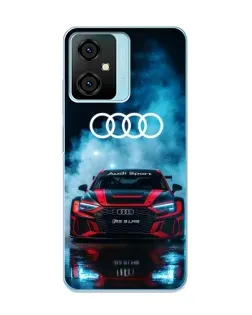 Чехол для Blackview Oscal C70 с картинкой «Audi Sport — неон»