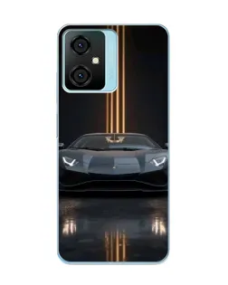 Чехол для Blackview Oscal C70 с картинкой «Lamborghini золотые линии»