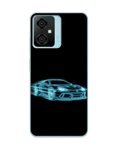 Чехол для Blackview Oscal C70 с картинкой «Неоновый контур Lamborghini»