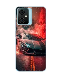 Чехол для Blackview Oscal C70 с картинкой «Lamborghini красный дым»