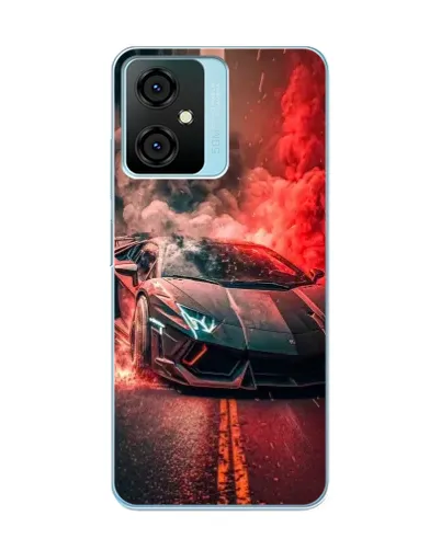 Чехол для Blackview Oscal C70 с картинкой «Lamborghini красный дым»