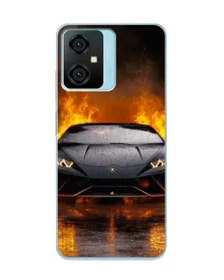 Чехол для Blackview Oscal C70 с картинкой «Lamborghini в огне»