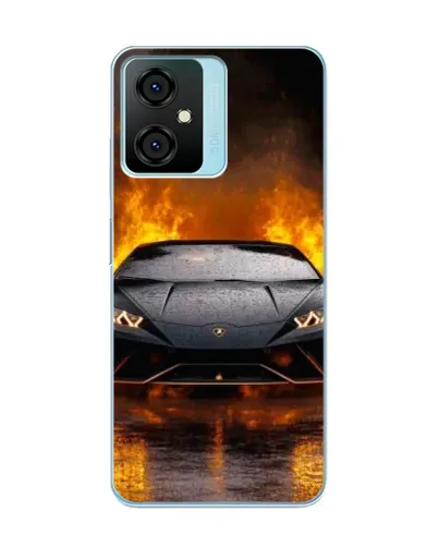 Чехол для Blackview Oscal C70 с картинкой «Lamborghini в огне»