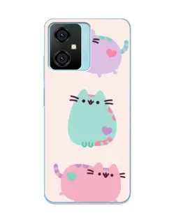 Чохол для Blackview Oscal C70 з картинкою «Pusheen тріо»