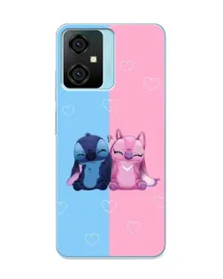 Чехол для Blackview Oscal C70 с картинкой «Stitch и Angel Love»