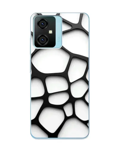 Чехол для Blackview Oscal C70 с картинкой «Белая объемная сетка»