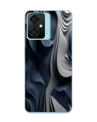 Чехол для Blackview Oscal C70 с картинкой «Объемные синие складки»