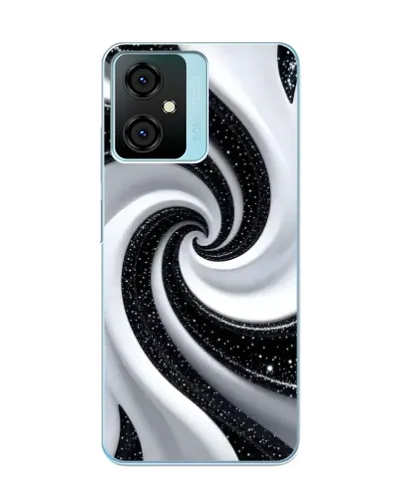 Чехол для Blackview Oscal C70 с картинкой «Черно-белая спираль»