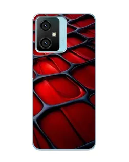 Чехол для Blackview Oscal C70 с картинкой «Красная глянцевая сетка»