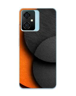 Чехол для Blackview Oscal C70 с картинкой «Геометрия оранжевых кругов»