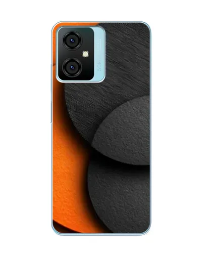 Чехол для Blackview Oscal C70 с картинкой «Геометрия оранжевых кругов»