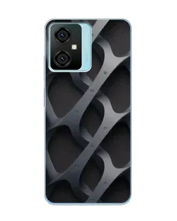 Чехол для Blackview Oscal C70 с картинкой «Объемное серое плетение»