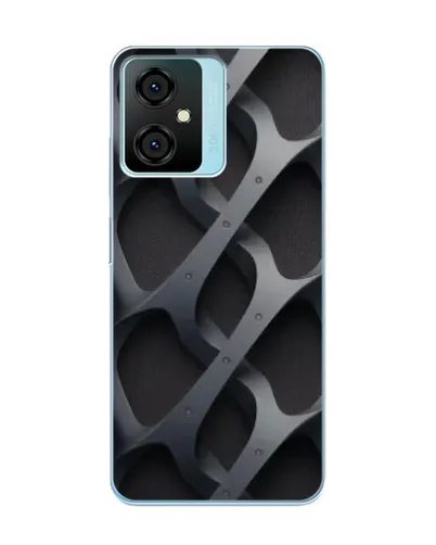 Чехол для Blackview Oscal C70 с картинкой «Объемное серое плетение»
