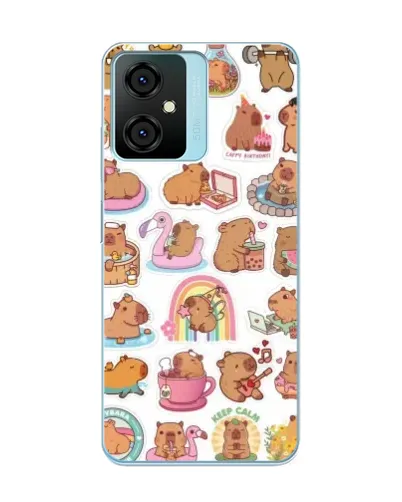 Чехол для Blackview Oscal C70 с картинкой «Капибары набор»