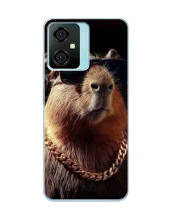Чехол для Blackview Oscal C70 с картинкой «Капибара золотая цепь»