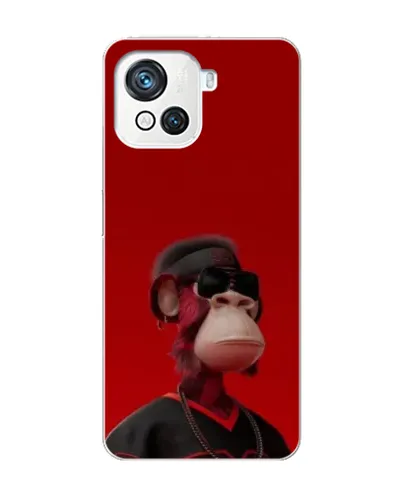 Чехол для Blackview Oscal C80 с картинкой «Bored Ape в красном»