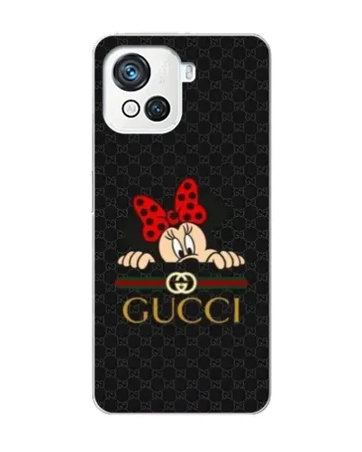 Чехол для Blackview Oscal C80 с картинкой «Минни Маус Gucci — черный»
