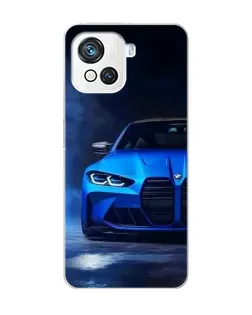 Чехол для Blackview Oscal C80 с картинкой «Голубая BMW M4»