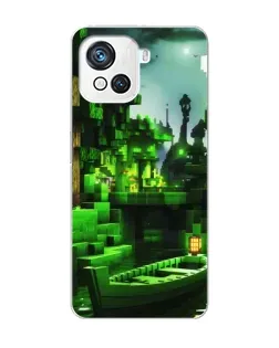 Чехол для Blackview Oscal C80 с картинкой «Minecraft лесной пейзаж»