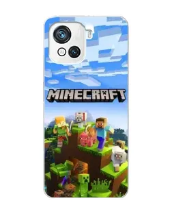 Чехол для Blackview Oscal C80 с картинкой «Minecraft классический мир»