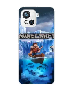 Чехол для Blackview Oscal C80 с картинкой «Minecraft ледяной мир»