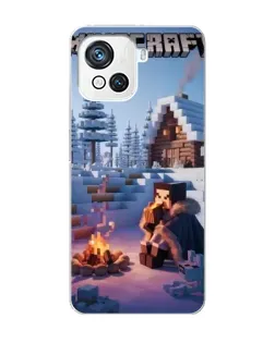 Чехол для Blackview Oscal C80 с картинкой «Зимний Minecraft»