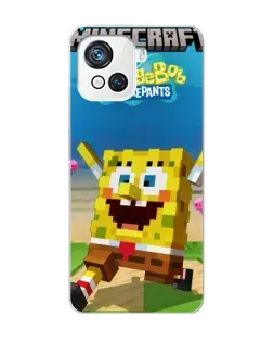 Чохол для Blackview Oscal C80 з картинкою «Губка Боб Minecraft»