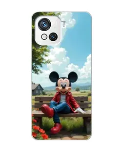 Чехол для Blackview Oscal C80 с картинкой «Микки на скамейке»