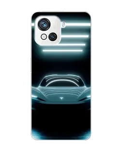 Чохол для Blackview Oscal C80 з картинкою «Tesla в неоні»