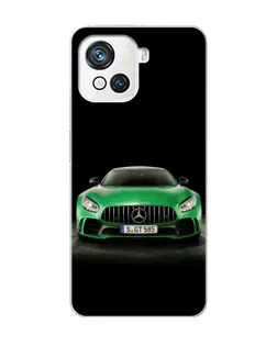 Чехол для Blackview Oscal C80 с картинкой «Mercedes — неоновый лого»