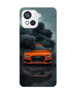 Чехол для Blackview Oscal C80 с картинкой «Audi в облаках дыма»