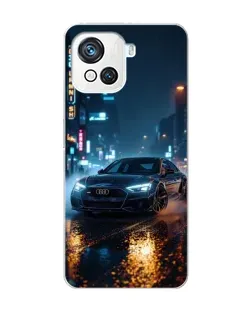 Чехол для Blackview Oscal C80 с картинкой «Ночной город и Audi»