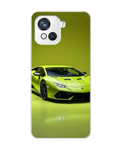 Чехол для Blackview Oscal C80 с картинкой «Салатовый Lamborghini Huracan»
