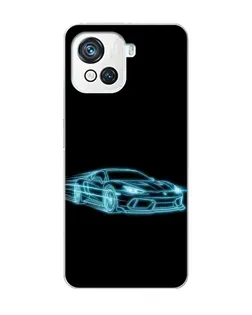 Чехол для Blackview Oscal C80 с картинкой «Неоновый контур Lamborghini»
