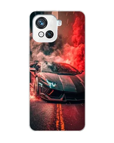 Чехол для Blackview Oscal C80 с картинкой «Lamborghini красный дым»