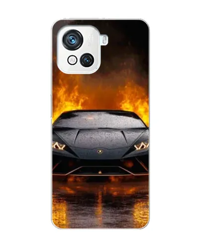 Чехол для Blackview Oscal C80 с картинкой «Lamborghini в огне»