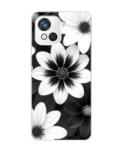 Чехол для Blackview Oscal C80 с картинкой «Монохромные астры»