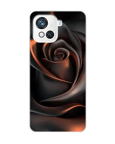 Чехол для Blackview Oscal C80 с картинкой «Шелковая черная роза»