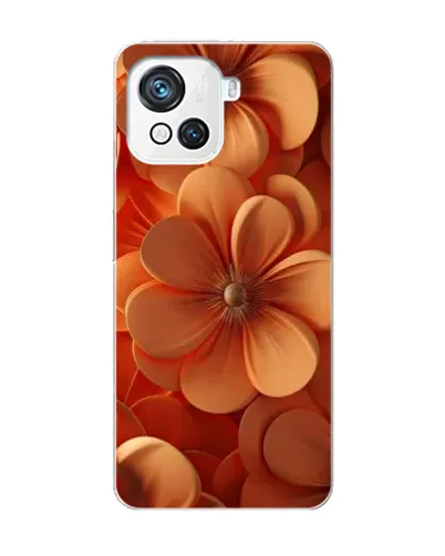 Чехол для Blackview Oscal C80 с картинкой «Оранжевый макро цветок»