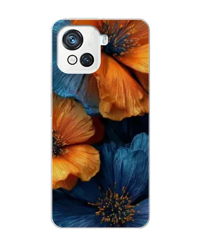 Чехол для Blackview Oscal C80 с картинкой «Яркая сине-оранжевая флора» Чехол для Blackview Oscal C80 с картинкой «Яркая сине-оранжевая флора»