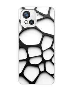 Чохол для Blackview Oscal C80 з картинкою «Біла об'ємна сітка»