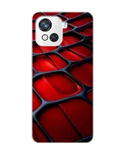 Чохол для Blackview Oscal C80 з картинкою «Червона глянцева сітка»