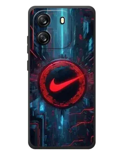 Чехол для Blackview Oscal Flat 1C с картинкой «Техногенный стиль Nike»