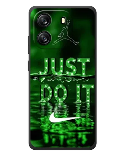 Чехол для Blackview Oscal Flat 1C с картинкой «Зеленый неоновый Nike»