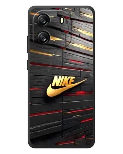 Чехол для Blackview Oscal Flat 1C с картинкой «Золотой Nike на металле»