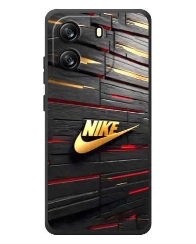 Чехол для Blackview Oscal Flat 1C с картинкой «Золотой Nike на металле»
