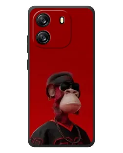 Чехол для Blackview Oscal Flat 1C с картинкой «Bored Ape в красном»