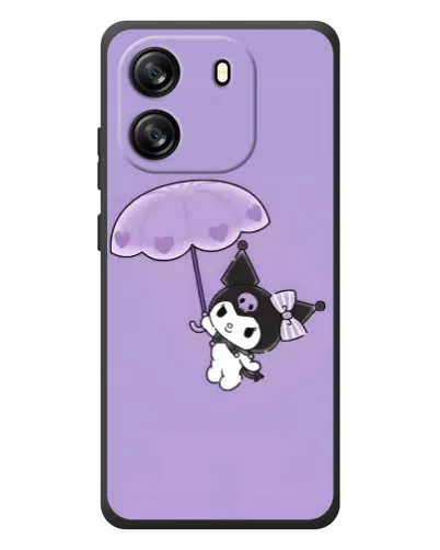 Чехол для Blackview Oscal Flat 1C с картинкой «Kuromi с зонтиком»