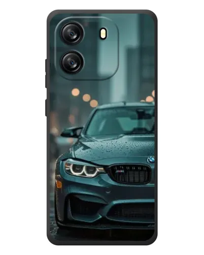 Чехол для Blackview Oscal Flat 1C с картинкой «BMW в огнях города»