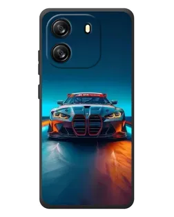 Чехол для Blackview Oscal Flat 1C с картинкой «BMW — огни неона»